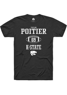 Taylor Poitier  K-State Wildcats Black Rally NIL Sport Icon Short Sleeve T Shirt