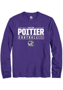 Taylor Poitier  K-State Wildcats Purple Rally NIL Stacked Box Long Sleeve T Shirt