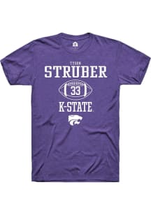 Tyson Struber  K-State Wildcats Purple Rally NIL Sport Icon Short Sleeve T Shirt