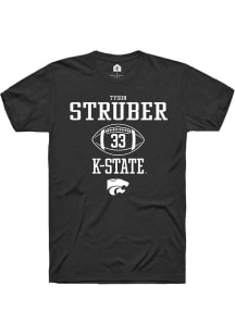 Tyson Struber  K-State Wildcats Black Rally NIL Sport Icon Short Sleeve T Shirt