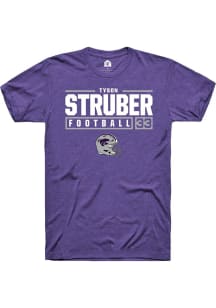 Tyson Struber  K-State Wildcats Purple Rally NIL Stacked Box Short Sleeve T Shirt