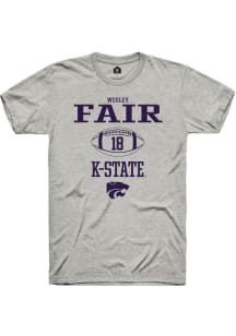 Wesley Fair  K-State Wildcats Ash Rally NIL Sport Icon Short Sleeve T Shirt