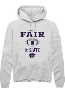 Wesley Fair  Rally K-State Wildcats Mens White NIL Sport Icon Long Sleeve Hoodie