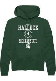 Theryn Hallock  Rally Michigan State Spartans Mens Green NIL Sport Icon Long Sleeve Hoodie