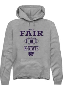 Wesley Fair  Rally K-State Wildcats Mens Graphite NIL Sport Icon Long Sleeve Hoodie
