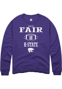 Wesley Fair  Rally K-State Wildcats Mens Purple NIL Sport Icon Long Sleeve Crew Sweatshirt