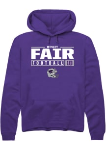 Wesley Fair  Rally K-State Wildcats Mens Purple NIL Stacked Box Long Sleeve Hoodie