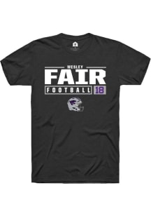 Wesley Fair  K-State Wildcats Black Rally NIL Stacked Box Short Sleeve T Shirt
