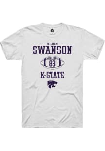 William Swanson  K-State Wildcats White Rally NIL Sport Icon Short Sleeve T Shirt