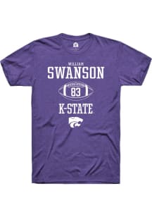 William Swanson  K-State Wildcats Purple Rally NIL Sport Icon Short Sleeve T Shirt