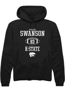 William Swanson  Rally K-State Wildcats Mens Black NIL Sport Icon Long Sleeve Hoodie