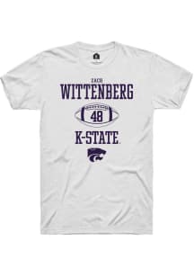 Zach Wittenberg  K-State Wildcats White Rally NIL Sport Icon Short Sleeve T Shirt