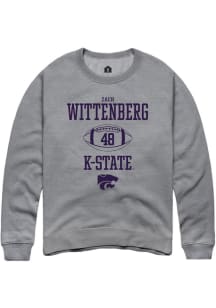 Zach Wittenberg  Rally K-State Wildcats Mens Graphite NIL Sport Icon Long Sleeve Crew Sweatshirt