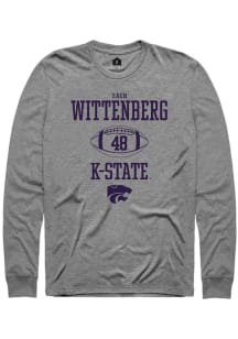 Zach Wittenberg  K-State Wildcats Graphite Rally NIL Sport Icon Long Sleeve T Shirt