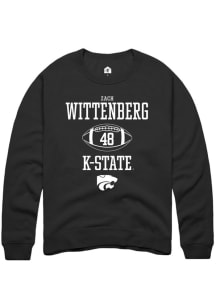 Zach Wittenberg  Rally K-State Wildcats Mens Black NIL Sport Icon Long Sleeve Crew Sweatshirt