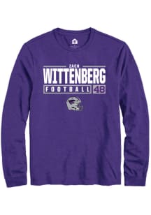 Zach Wittenberg  K-State Wildcats Purple Rally NIL Stacked Box Long Sleeve T Shirt