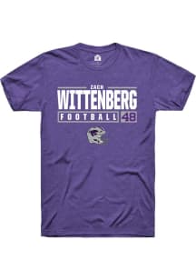 Zach Wittenberg  K-State Wildcats Purple Rally NIL Stacked Box Short Sleeve T Shirt