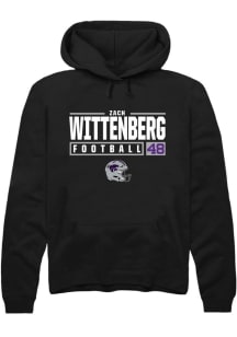 Zach Wittenberg  Rally K-State Wildcats Mens Black NIL Stacked Box Long Sleeve Hoodie