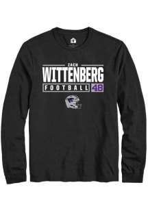 Zach Wittenberg  K-State Wildcats Black Rally NIL Stacked Box Long Sleeve T Shirt