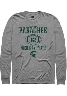 Brennan Parachek  Michigan State Spartans Graphite Rally NIL Sport Icon Long Sleeve T Shirt