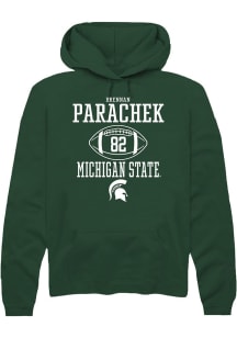Brennan Parachek  Rally Michigan State Spartans Mens Green NIL Sport Icon Long Sleeve Hoodie