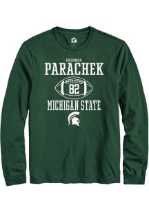 Brennan Parachek  Michigan State Spartans Green Rally NIL Sport Icon Long Sleeve T Shirt