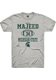Khalil Majeed  Michigan State Spartans Ash Rally NIL Sport Icon Short Sleeve T Shirt