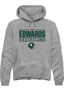 Samuel Edwards  Rally Michigan State Spartans Mens Graphite NIL Stacked Box Long Sleeve Hoodie
