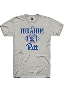 Abe Ibrahim  Pitt Panthers Ash Rally NIL Sport Icon Short Sleeve T Shirt