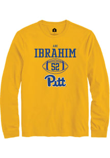 Abe Ibrahim  Pitt Panthers Gold Rally NIL Sport Icon Long Sleeve T Shirt
