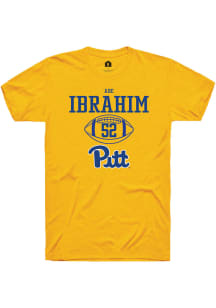 Abe Ibrahim  Pitt Panthers Gold Rally NIL Sport Icon Short Sleeve T Shirt