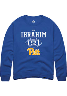 Abe Ibrahim  Rally Pitt Panthers Mens Blue NIL Sport Icon Long Sleeve Crew Sweatshirt