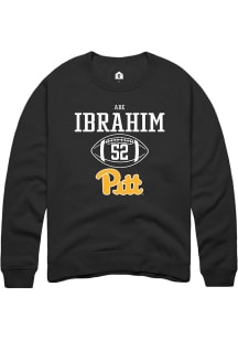 Abe Ibrahim  Rally Pitt Panthers Mens Black NIL Sport Icon Long Sleeve Crew Sweatshirt
