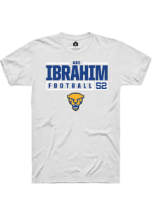 Abe Ibrahim  Pitt Panthers White Rally NIL Stacked Box Short Sleeve T Shirt