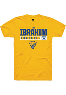 Abe Ibrahim  Pitt Panthers Gold Rally NIL Stacked Box Short Sleeve T Shirt