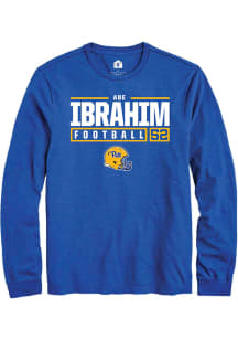 Abe Ibrahim  Pitt Panthers Blue Rally NIL Stacked Box Long Sleeve T Shirt