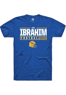 Abe Ibrahim  Pitt Panthers Blue Rally NIL Stacked Box Short Sleeve T Shirt