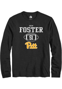 Drew Foster  Pitt Panthers Black Rally NIL Sport Icon Long Sleeve T Shirt