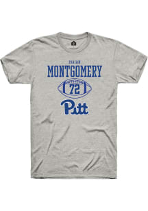 Isaiah  Montgomery  Pitt Panthers Ash Rally NIL Sport Icon Short Sleeve T Shirt