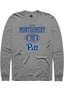 Isaiah  Montgomery  Pitt Panthers Graphite Rally NIL Sport Icon Long Sleeve T Shirt