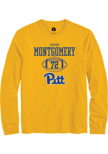Isaiah  Montgomery  Pitt Panthers Gold Rally NIL Sport Icon Long Sleeve T Shirt