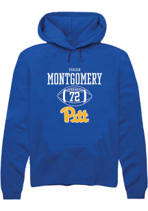Isaiah  Montgomery  Rally Pitt Panthers Mens Blue NIL Sport Icon Long Sleeve Hoodie