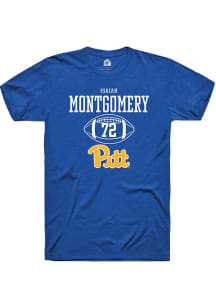 Isaiah  Montgomery  Pitt Panthers Blue Rally NIL Sport Icon Short Sleeve T Shirt
