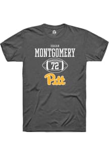 Isaiah  Montgomery  Pitt Panthers Dark Grey Rally NIL Sport Icon Short Sleeve T Shirt