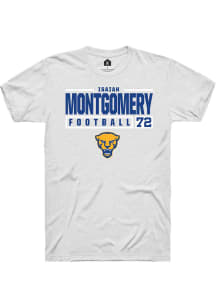 Isaiah  Montgomery  Pitt Panthers White Rally NIL Stacked Box Short Sleeve T Shirt