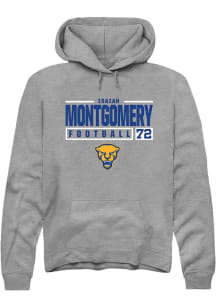 Isaiah  Montgomery  Rally Pitt Panthers Mens Graphite NIL Stacked Box Long Sleeve Hoodie