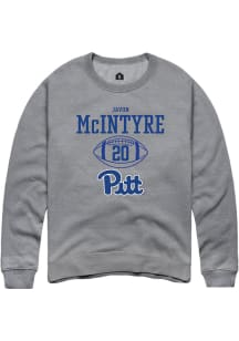 Javon Mcintyre  Rally Pitt Panthers Mens Graphite NIL Sport Icon Long Sleeve Crew Sweatshirt