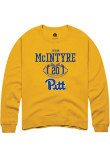 Javon Mcintyre  Rally Pitt Panthers Mens Gold NIL Sport Icon Long Sleeve Crew Sweatshirt