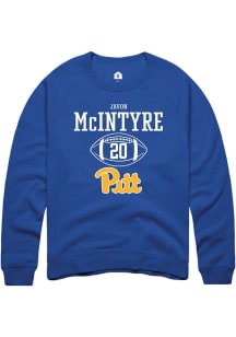 Javon Mcintyre  Rally Pitt Panthers Mens Blue NIL Sport Icon Long Sleeve Crew Sweatshirt