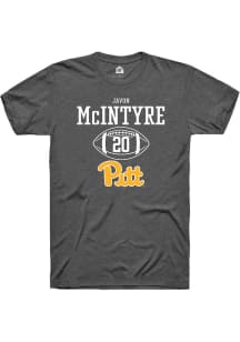 Javon Mcintyre  Pitt Panthers Dark Grey Rally NIL Sport Icon Short Sleeve T Shirt